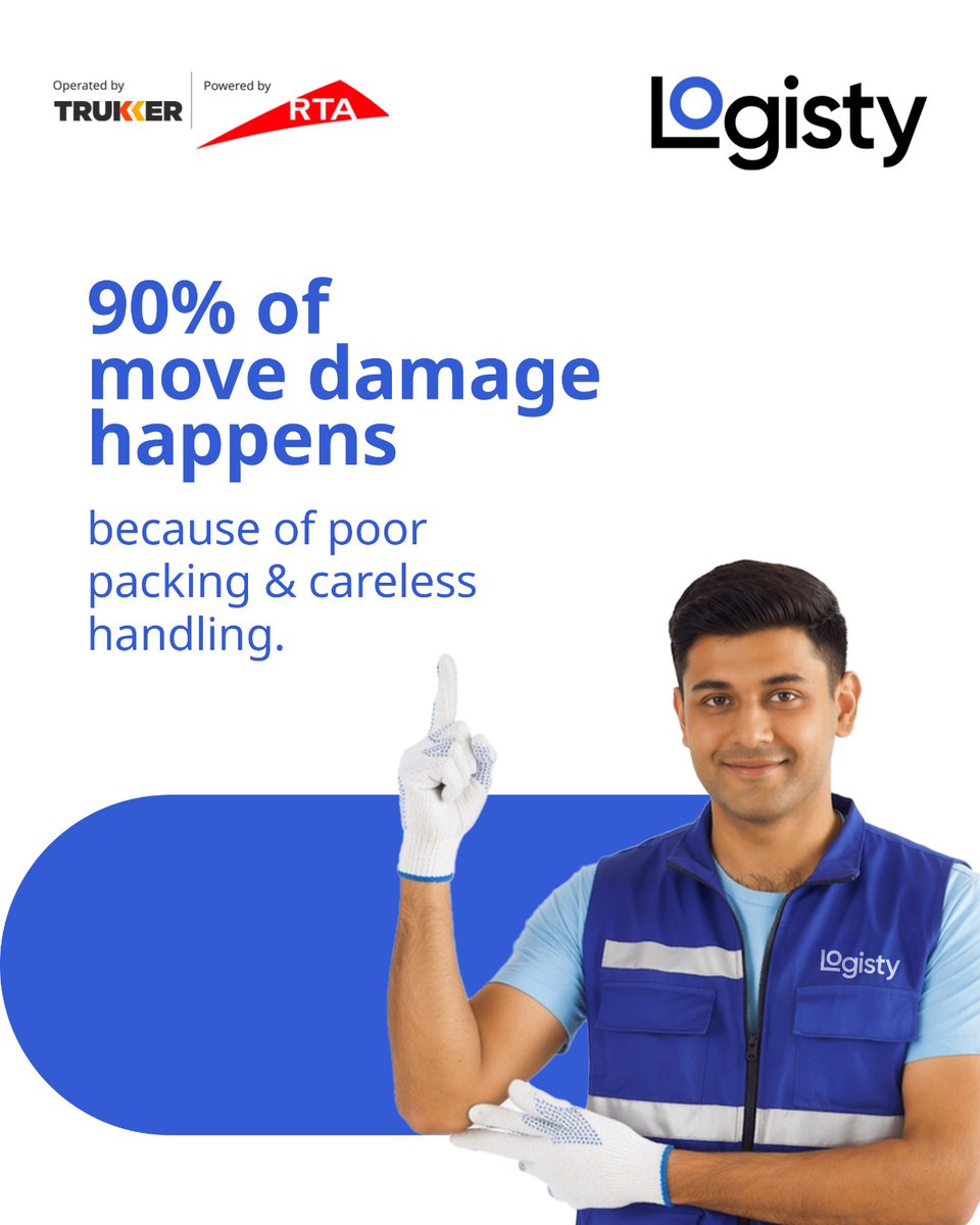 logistyae's tweet image. Not everything can be packed the same way.
And that’s exactly why we don’t.
A glass vase needs precision.
A TV needs protection.
Furniture needs structure.
Operated by @TruKKerTech  . Powered by @rta_dubai  #MoveWithEase #EasyRelocation #NoStressMoving #SafeMoving