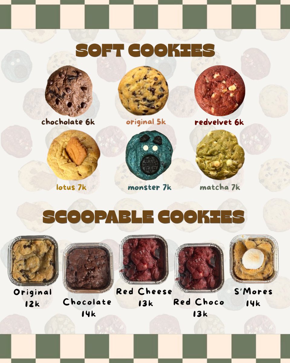 shofii | soft cookies & fudgy brownies solo tweet media