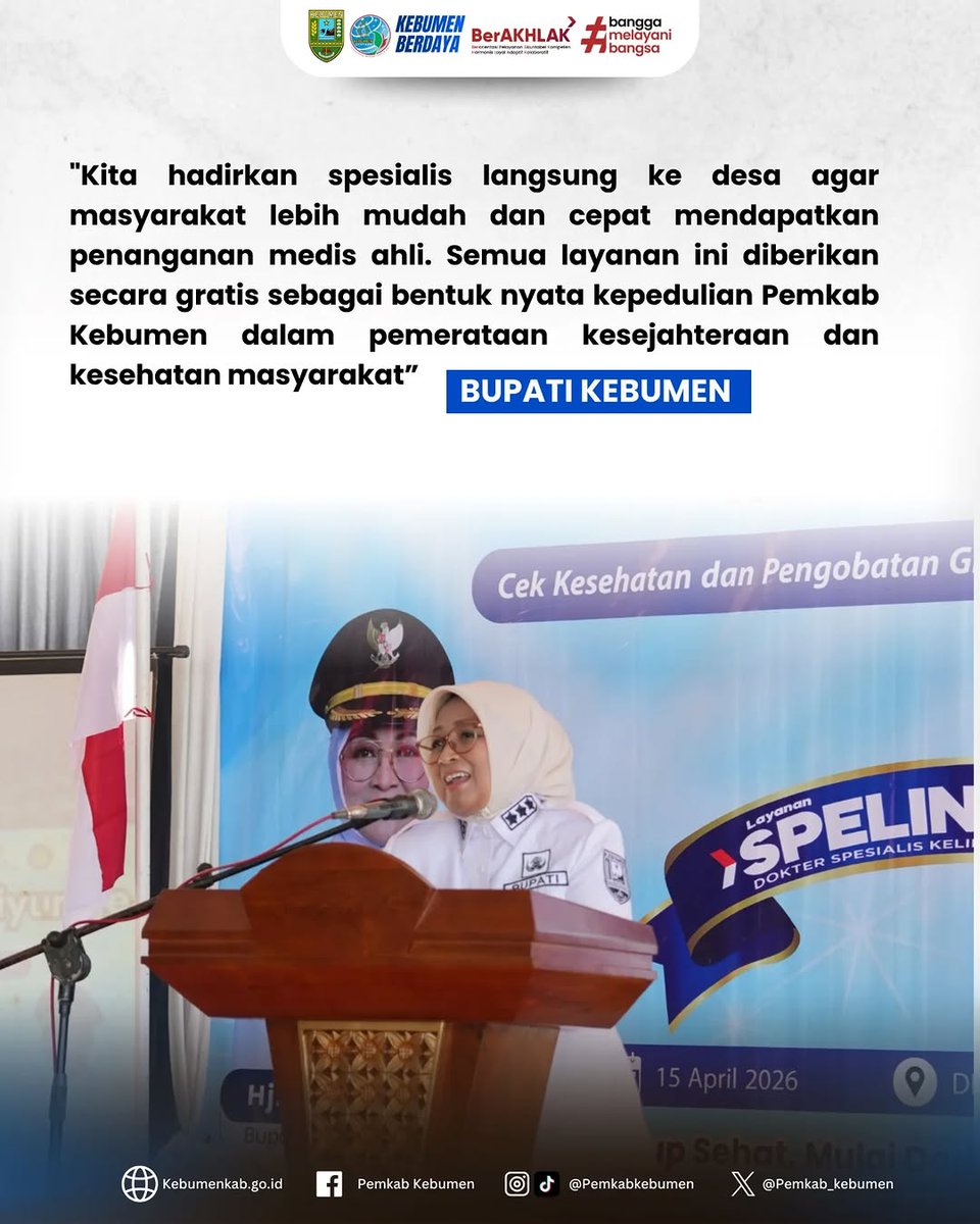 pemkab_kebumen's tweet photo. Sehat lebih dekat untuk warga Giripurno. Sebanyak 200 warga mengikuti pemeriksaan kesehatan gratis dalam kegiatan GERMAS Cerdas dan Sehat Bareng Biyunge. #pemkabkebumen #kebumenberdaya #germas #kebumensehat https://t.co/f1aRuETktY