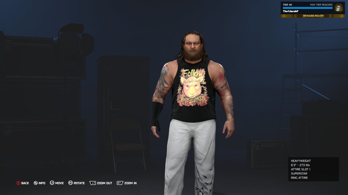 Emeraldcrab3's tweet photo. #WWE2K26 made this from parts of the actual in-game model I think it turned out ok though the tattoos are kinda rough https://t.co/9cvaW3t1M2