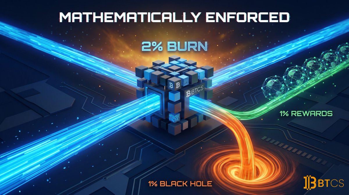 A network’s longevity is decided by its mathematics. 📐🔥

The BTCS dual-chain architecture was engineered for strict, undeniable scarcity. Every single day, a mathematically enforced 2% deflation mechanism is applied to the $BTZK liquidity pool. 
Exactly 1% is distributed to
