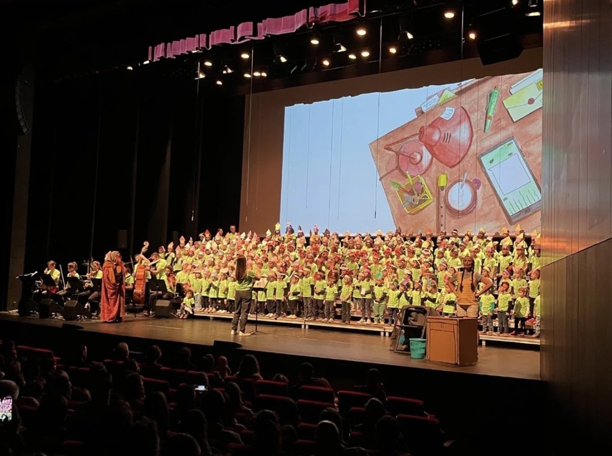 MusicaSuria's tweet photo. L'Escola Municipal de Música va participar el passat diumenge 12 d'abril en el concert Cantaxics 2026, organitzat per l'Associació Catalana d'Escoles de Música (ACEM), al Teatre Kursaal  (Manresa).
https://t.co/mZKUEMKgyE https://t.co/eWPwNzg71R