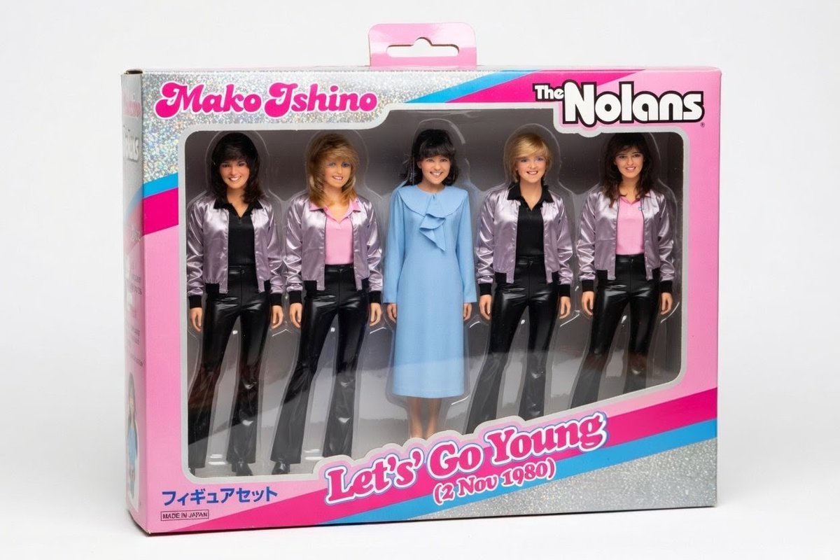Nolans_Museum's tweet photo. (AI)Mako Ishino with The Nolans/ Let's' Go Young Figure Set   (2 Nov 1980)/The Nolans and Yukari Ito/ Sound IN 'S' Figure Set   (16 Nov 1980) 
#ノーランズ #nolans  #石野真子 #伊東ゆかり https://t.co/Ui3AQFMX6d