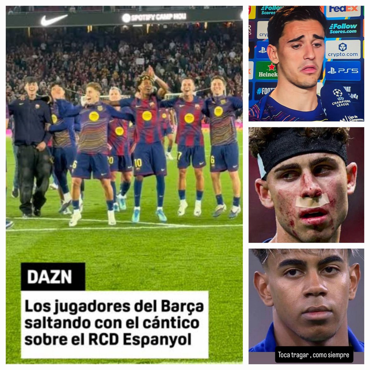 Bon dia Catalunya. Van voler humiliar al feble, van voler fer befa, van ser prepotents, no van voler reservar jugadors. I el derbi va acabar molt bé ahir a la prórroga. Amb un gol del Karma dels antològics. Dels que deixa cares que es recordaran. Que passi tothom un gran dia