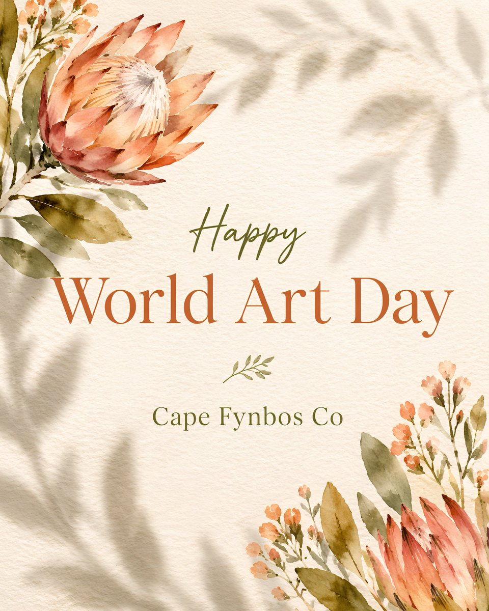 𝙃𝙖𝙥𝙥𝙮 𝙒𝙤𝙧𝙡𝙙 𝘼𝙧𝙩 𝘿𝙖𝙮 🖼🌿
Today I’m celebrating the joy of creativity &amp; the beauty that art brings into our everyday spaces. Cape Fynbos Co is inspired by the wonder of the Cape’s botanical treasures, turning that natural magic into art for the home 💐#WorldArtDay