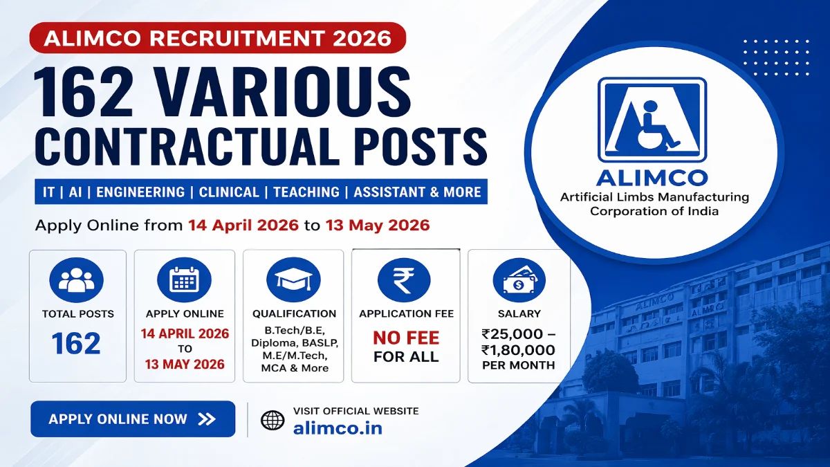 Sarkari_Result1's tweet image. #ALIMCO Recruitment 2026 – Apply Online 162 Junior #Manager, #Officer and More Posts🔥🔥
@Sarkari_Result1 #SarkariResult

Click Below Link To Apply 👇
sarkariresult.app/alimco-recruit…
