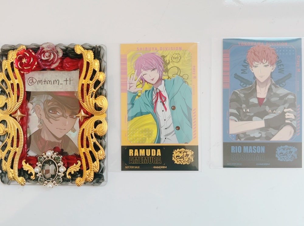 mtmm_tr's tweet photo. 【交換】ヒプノシスマイク ヒプマイ ららぽーと 施設特典 購入特典 

◾︎特典カード
譲 乱数 理鶯
求 二郎 銃兎

◾︎特典シール
譲 獄 ★一郎
求 二郎 ★銃兎
※★⇄★のみ。

カード優先の為、異種交換検討させて頂きます。
郵送交換or名古屋手渡し希望です。
よろしくお願いいたします。 https://t.co/fessa9J3Zo