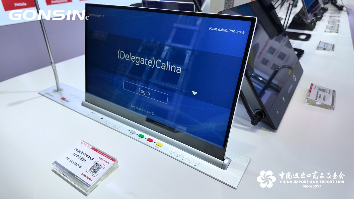 FGonsin55563's tweet image. En direct de la Foire de Canton 2026 : Découvrez la gamme de terminaux multi-écrans sans papier GONSIN !

De bureau, pliables, sur pied avec écran LCD ou fixés sur chaise : nous avons la solution idéale pour chaque lieu de conférence. 🏢💻

#cantonfair #AudioVisual #ProAV