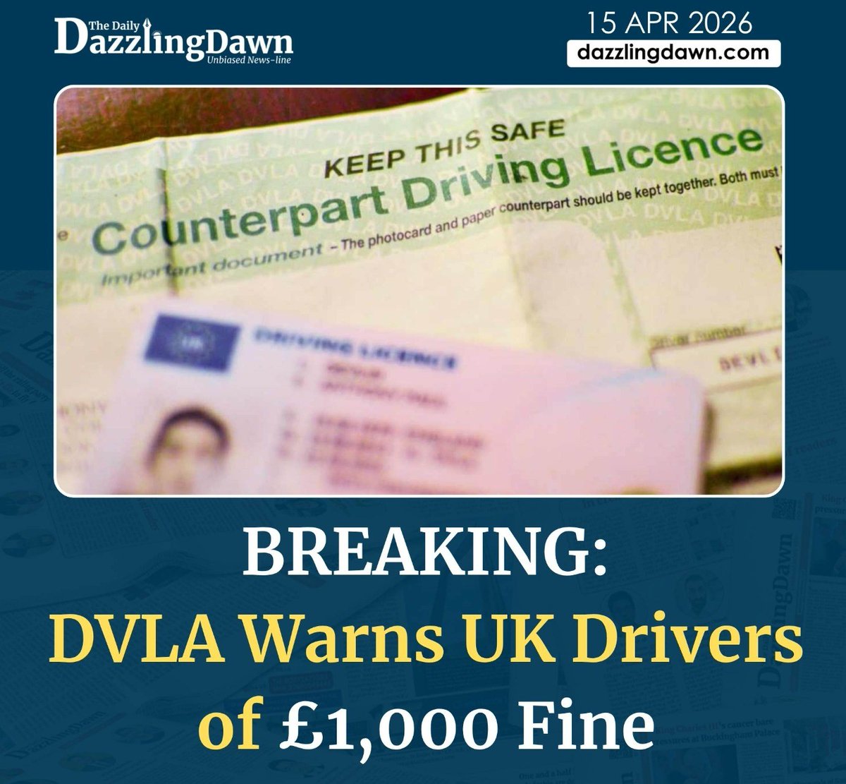 MunzerChowdhury's tweet photo. DVSA issues urgent Highway Code warning to UK drivers
https://t.co/S7eee4fgGZ
#roadsafety #ukdrivers #highwaycode #dvsawarning #drivingsafety https://t.co/1mkqmwiH9k