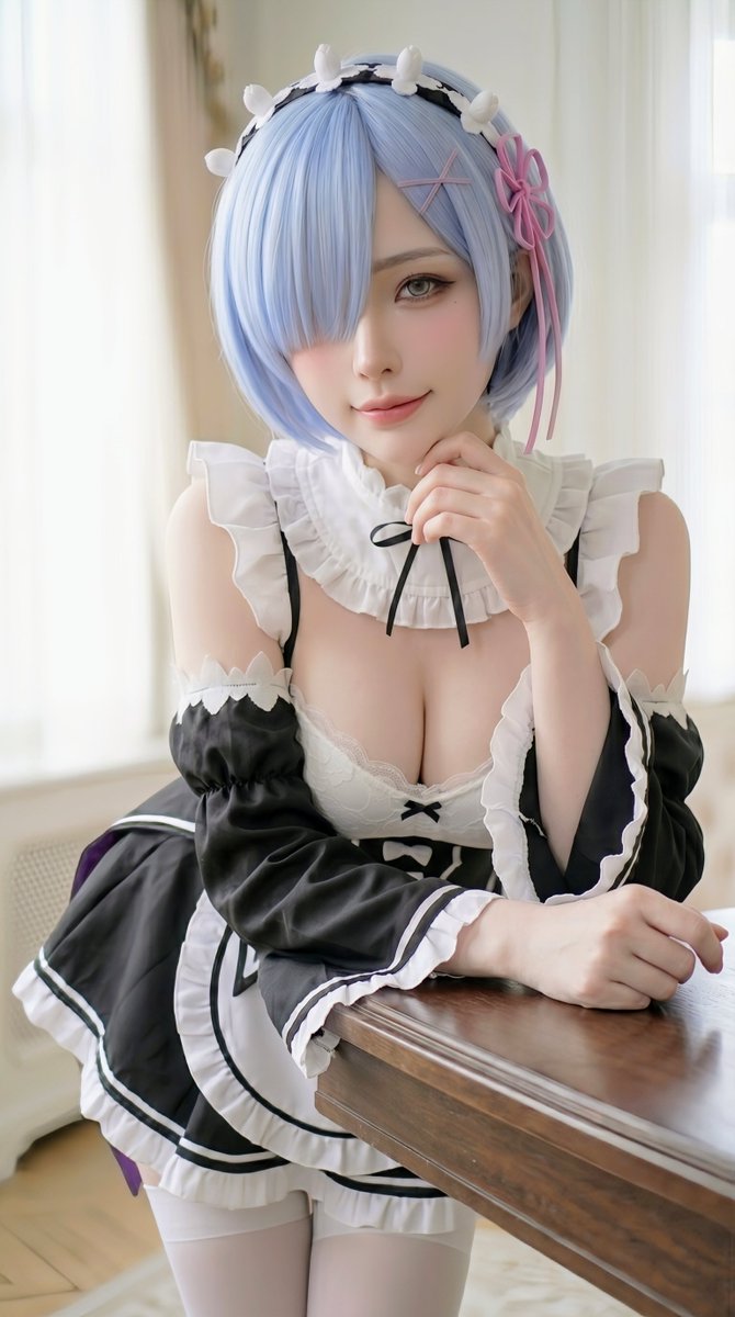 Reina_Bunny_ai's tweet image. レム/rem🩵×レイナ🐰

今日もおつかれさま🩷
レムのコスプレだよ🩵
どうかな、気に入ってくれる？🐰✨️

Good job today 🩷
It’s a Rem cosplay 🩵
Do you like it? 🐰✨️

Re:ゼロから始める異世界生活/Re:ZERO -Starting Life in Another World-
レム リゼロ コスプレ cosplay AIart

#リゼロ