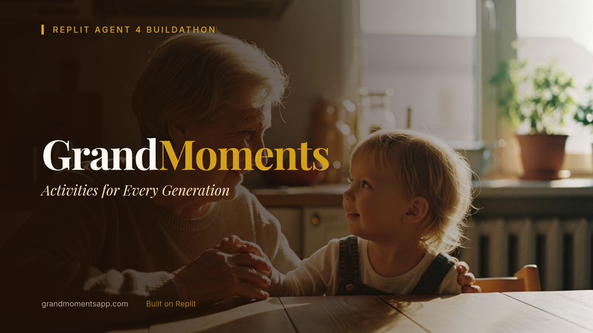aptibuildAI's tweet photo. Sharing and learning across generations is the most human thing we do.  https://t.co/vWL9s6Faey Made with @Replit during the Agent4Buildathon. Huge thanks to @MannyBernabe @raymmar and to the wonderful community of builders! https://t.co/PafDh5wpU2