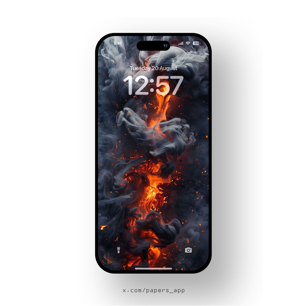 Papers_app's tweet image. Where smoke meets the spark. 🔥💨 #Wallpaper #Aesthetic