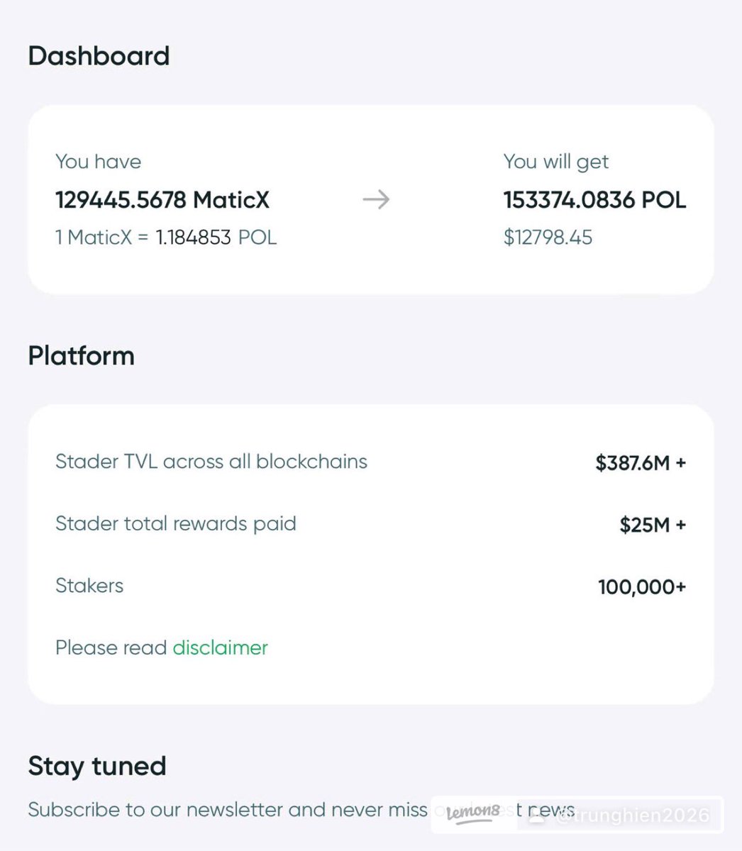 MktgroupOffice's tweet image. 🚀 sPOL = bước tiến lớn của Polygon

• Earn staking + phí mạng 💰
• Vừa hold, vừa DeFi 🔓
• Lãi tự “compound” 📈

👉 Nhưng tôi vẫn chọn MaticX – Stader Labs

💡 Không all-in trend mới
→ Chọn cái đang tạo tiền ổn định

💎 Kỷ luật 

#POL #sPOL #Polygon