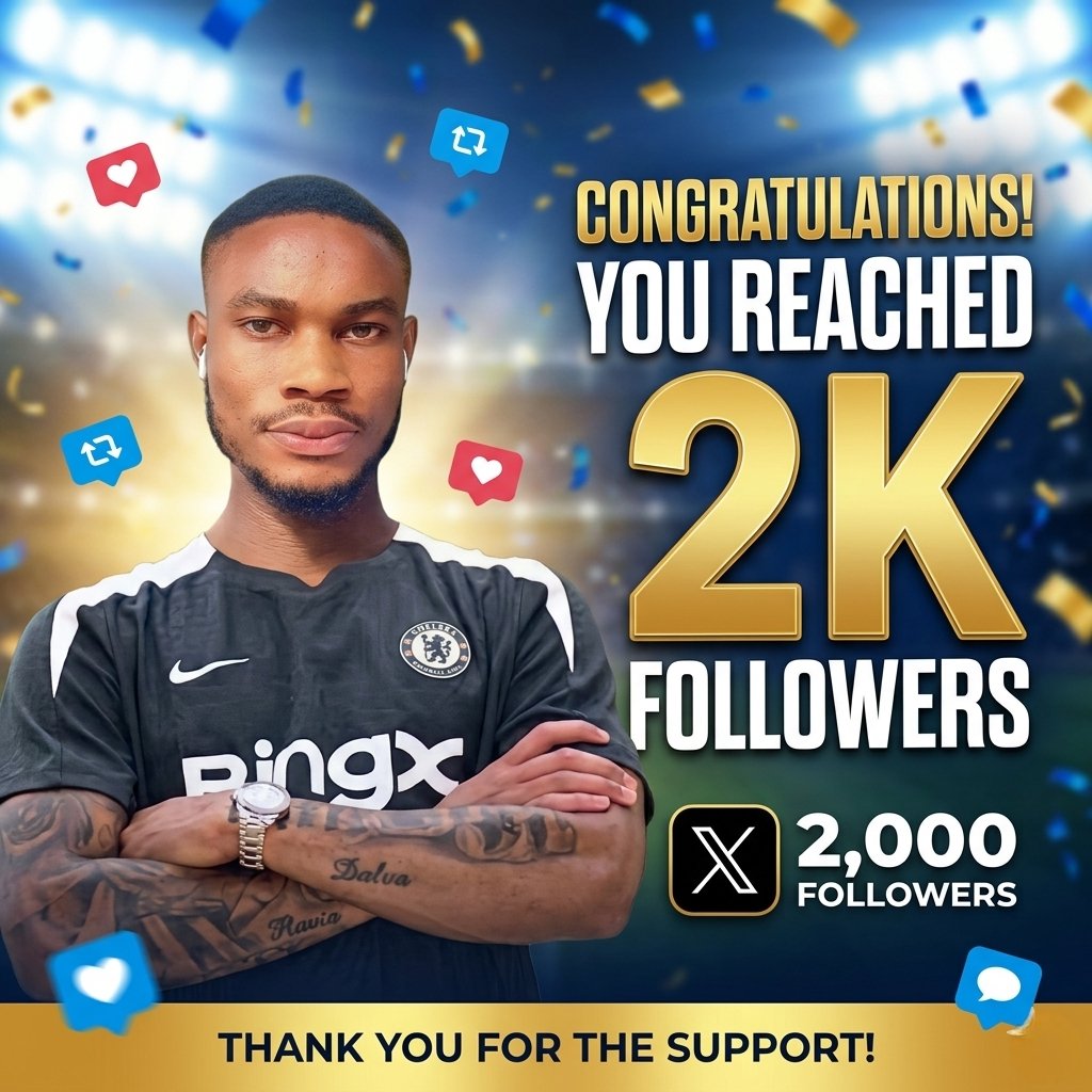 de_isyel's tweet image. Good morning, friends of De isyel.😊

WE HIT 2K! 🏆🔥

​The family is growing fast! A massive thank you to each and every one of you for the support, the likes, and the retweets.
​We’re just getting started. On to the next milestone! 🙌🫶
​#TwitterFamily #Milestone #2K #Grateful