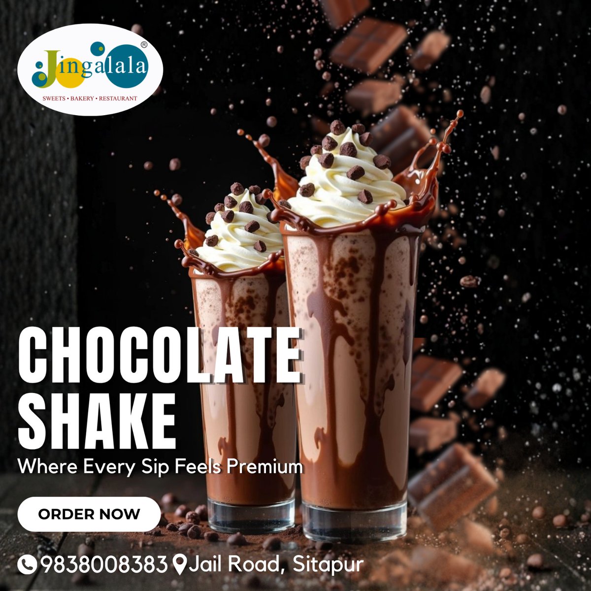 JingalalaSweets's tweet image. Jingalala Chocolate Shake 
हर सिप में प्रीमियम स्वाद का एहसास 
क्रीमी, चॉकलेटी और पूरी तरह रिफ्रेशिंग  एक बार ट्राय किया तो बार-बार याद आएगा!
.
#Jingalala #ChocolateShake #PremiumTaste #SitapurFood #SipOfHappiness #FoodIndia #SitapurCity #ShakeLovers #ChocolateLover #YummyDrinks