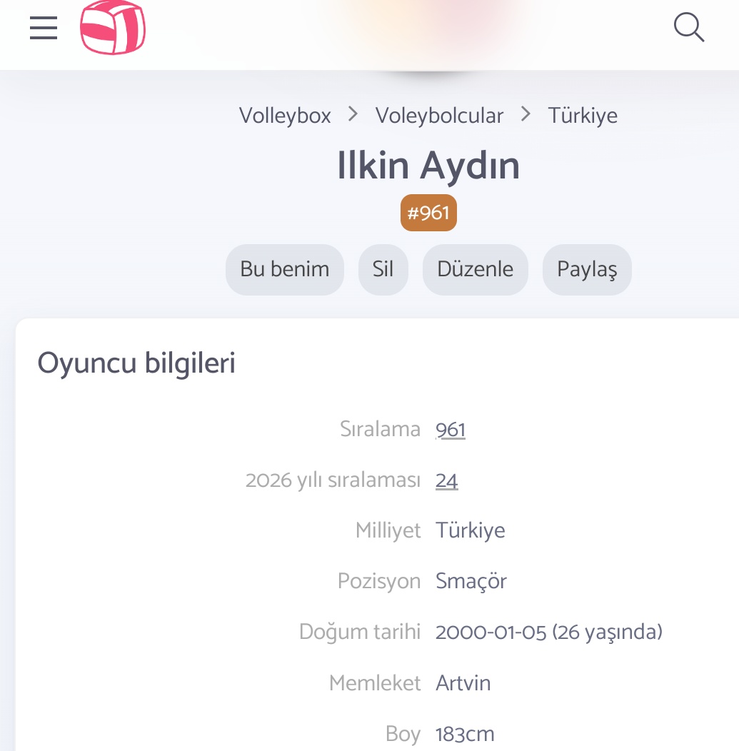 Gulaykaraca87's tweet photo. Galatasaray Daikin kaptanı İlkin Aydın dünyada 2026 yılının en iyi 24. oyuncusu. Tüm zamanlar da dünyanın 961. si. Bravo, nazar değmesin İlkintoşuma. Daha da yukarılara çıkacak inşallah. 🧿🧿🧿🙏🙏 @ilkinaydn https://t.co/ZrstgYgeE0