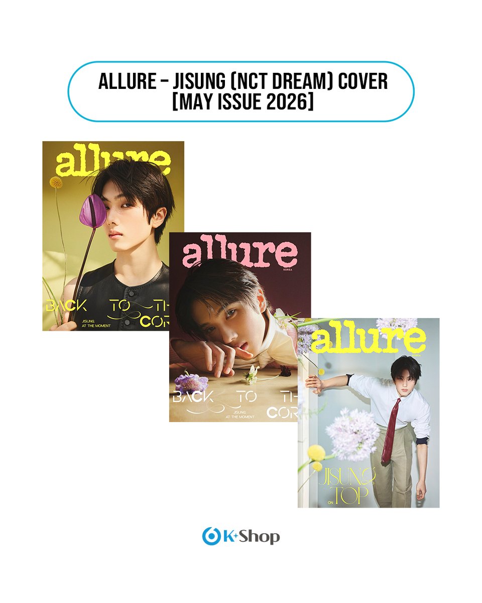 sixkshop's tweet photo. 💖ALLURE - JISUNG (NCT DREAM) COVER [MAY ISSUE 2026] 

RELEASED DATE: APR 30, 2026 

🛒https://t.co/nls0I0LjQj

#ALLURE #JISUNG #NCT #NCTZEN #NCTDREAM #얼루어 #얼루어지성 #지성 #엔시티드림 #Kpop #KpopAlbum #KpopMerchandise #KpopMagazine https://t.co/5lIXrNfoOn
