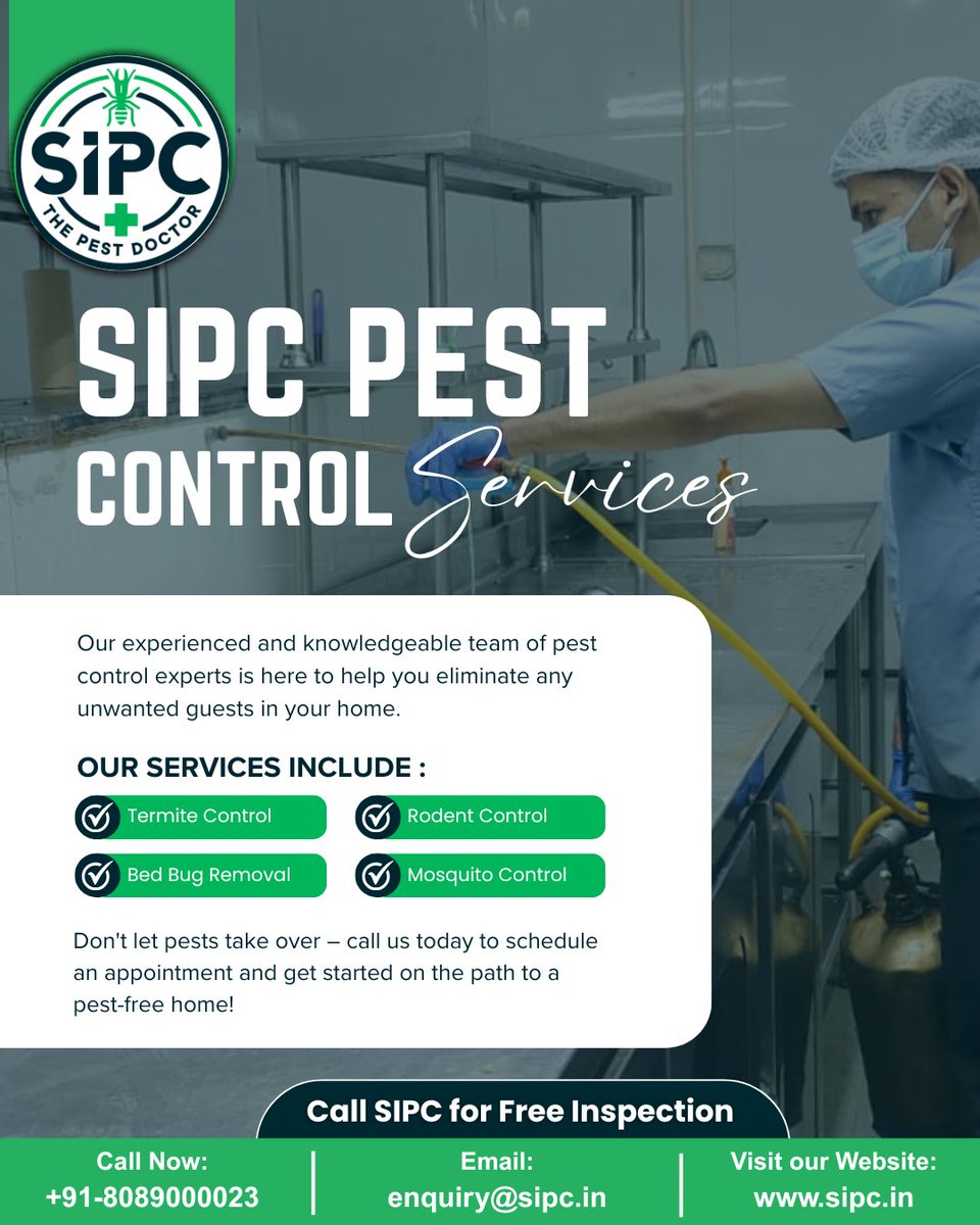 𝐂𝐥𝐞𝐚𝐧 𝐬𝐩𝐚𝐜𝐞. 𝐒𝐚𝐟𝐞 𝐥𝐢𝐯𝐢𝐧𝐠. 𝐙𝐞𝐫𝐨 𝐩𝐞𝐬𝐭𝐬. ✅
𝐂𝐡𝐨𝐨𝐬𝐞 𝐒𝐈𝐏𝐂 𝐟𝐨𝐫 𝐫𝐞𝐥𝐢𝐚𝐛𝐥𝐞 𝐚𝐧𝐝 𝐩𝐫𝐨𝐟𝐞𝐬𝐬𝐢𝐨𝐧𝐚𝐥 𝐩𝐞𝐬𝐭 𝐜𝐨𝐧𝐭𝐫𝐨𝐥 𝐬𝐞𝐫𝐯𝐢𝐜𝐞𝐬.
𝐁𝐨𝐨𝐤 𝐲𝐨𝐮𝐫 𝐟𝐫𝐞𝐞 𝐢𝐧𝐬𝐩𝐞𝐜𝐭𝐢𝐨𝐧 𝐭𝐨𝐝𝐚𝐲!