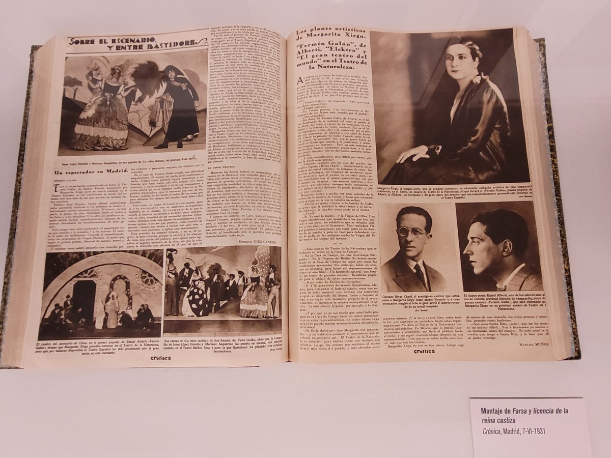 madridemujeres's tweet photo. Margarita Xirgu, que todavía hacía planes sobre un Teatro de la Naturaleza permanente en Madrid. Estaría en la Chopera del Retiro. En la expo de Valle-Inclán en Bib. Regional Joaquín Leguina. Acceso gratuito. @femiagenda_mad @uniondeactores @centrodramatico https://t.co/mBcs723a1h