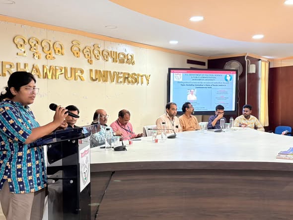 BUniversiy's tweet photo. On 14th April 2026, Dept. of Political Science and Public Administration celebrated Dr. B.R. Ambedkar’s 135th Birth Anniversary at Berhampur University.
A day of tribute and reflection on Dr. Ambedkar’s lasting impact on Indian democracy.  @DHE_Odisha https://t.co/W7aTG2rzZC