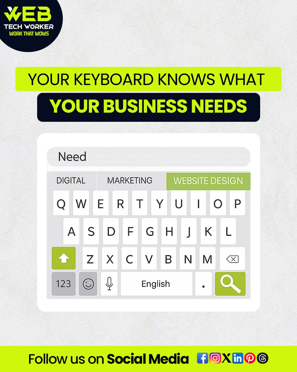 webtechworker's tweet image. Your Search Ends Here — We Build What Your Business Needs
From digital marketing to stunning website design, we turn your ideas into powerful online experiences. 

#WebTechWorker #DigitalMarketing #WebsiteDesign #BusinessGrowth #OnlineSuccess #BrandBuilding #CreativeAgency