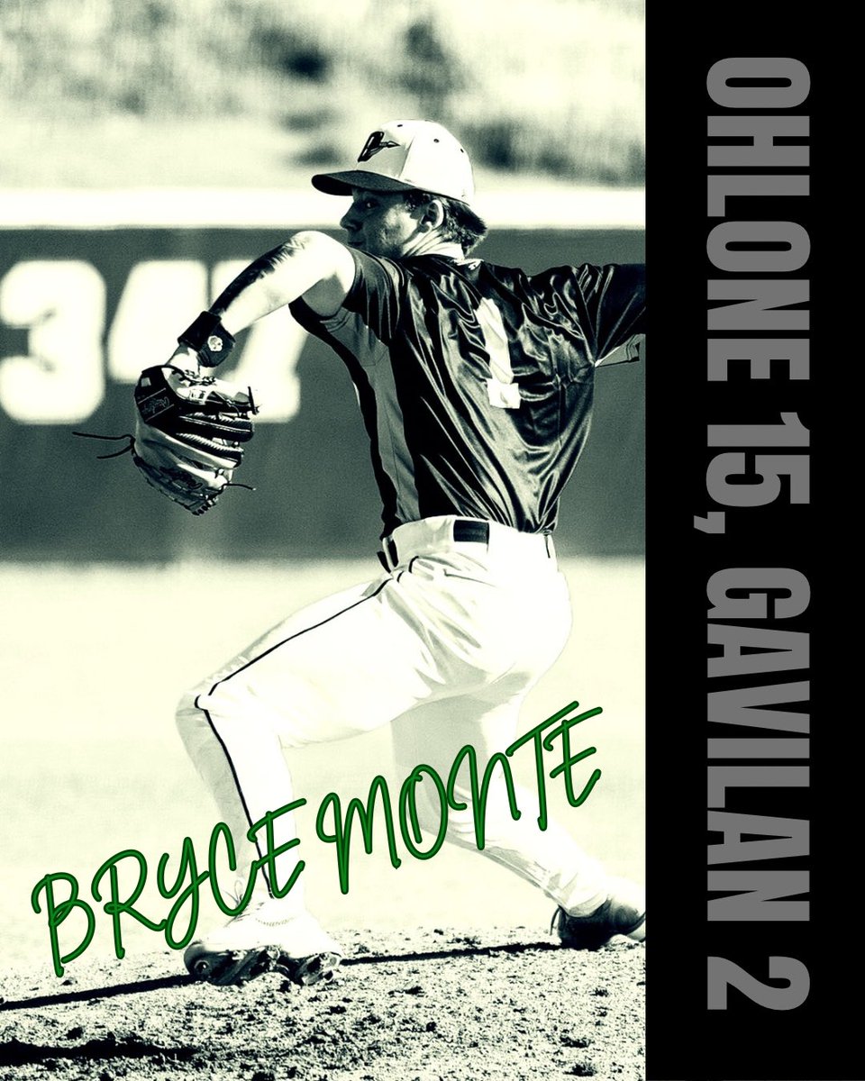 OhloneBaseball's tweet photo. Game 35: Ohlone 15, Gavilan 2

Ohlone Boyz move to 30-5 overall as Matthew Foley, Dane Leblanc, &amp; Bryce Monte strike out 13. Offense (18 hits) led by: Julian Cambra, Caden Cuccia, Jordan Medina, Joaquin Stuart, Derek Bain, Cam Hegamin, Teo Thompson, Nate Enders, and Chuy Vasquez. https://t.co/RpJIqO0zDa