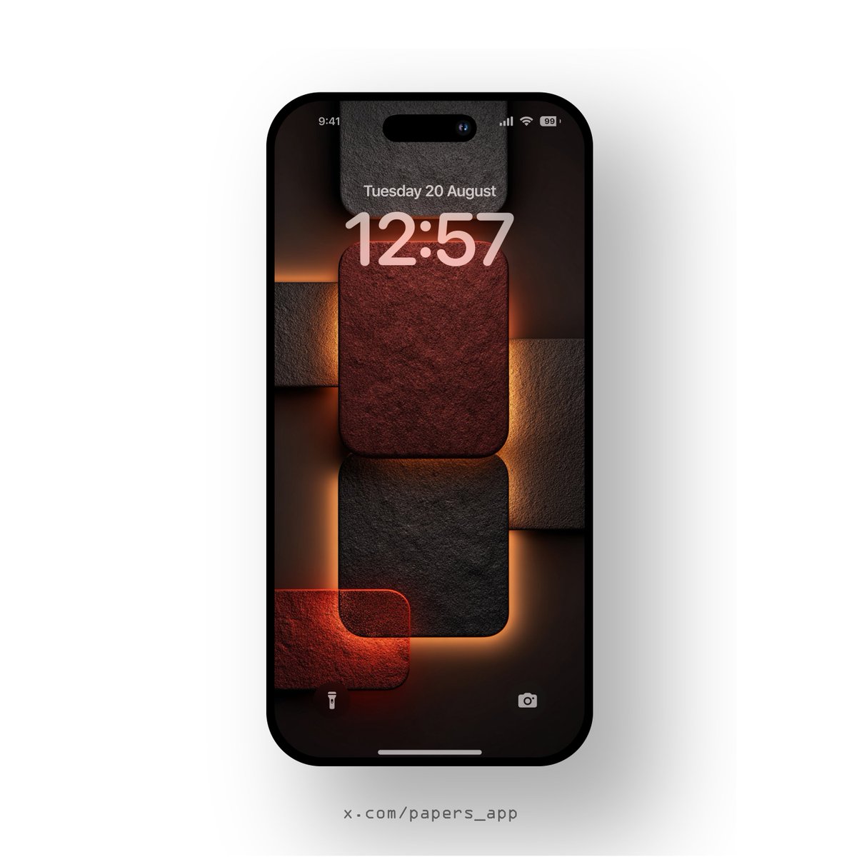 Papers_app's tweet image. Structured shadows bathed in amber light. 🟧📱 #Setup #Abstract