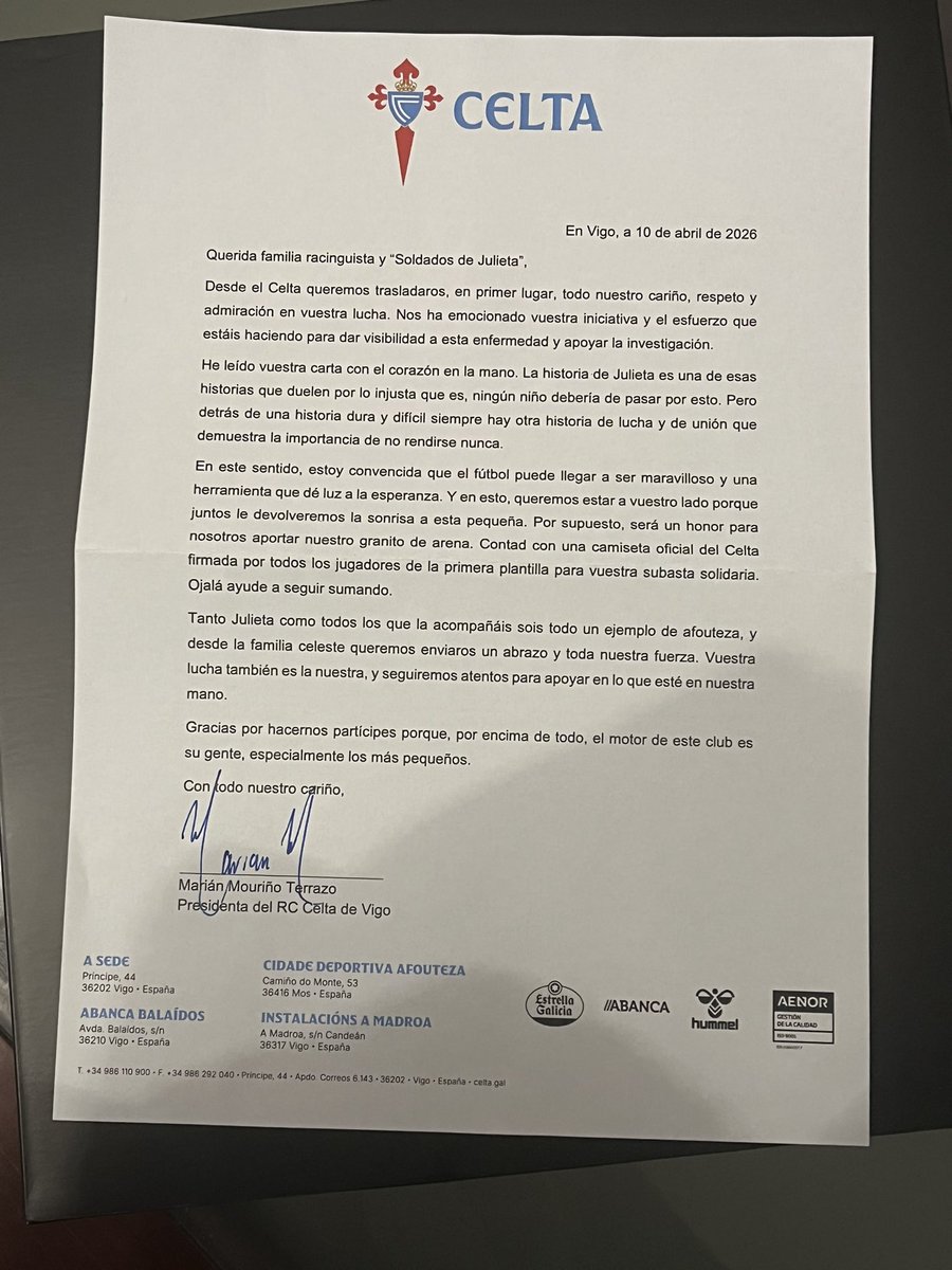 museoRCF1919's tweet photo. Gracias @RCCelta por hacerlo posible.
💚🤝🩵💪🥹🥰 https://t.co/cFb6adzpzh