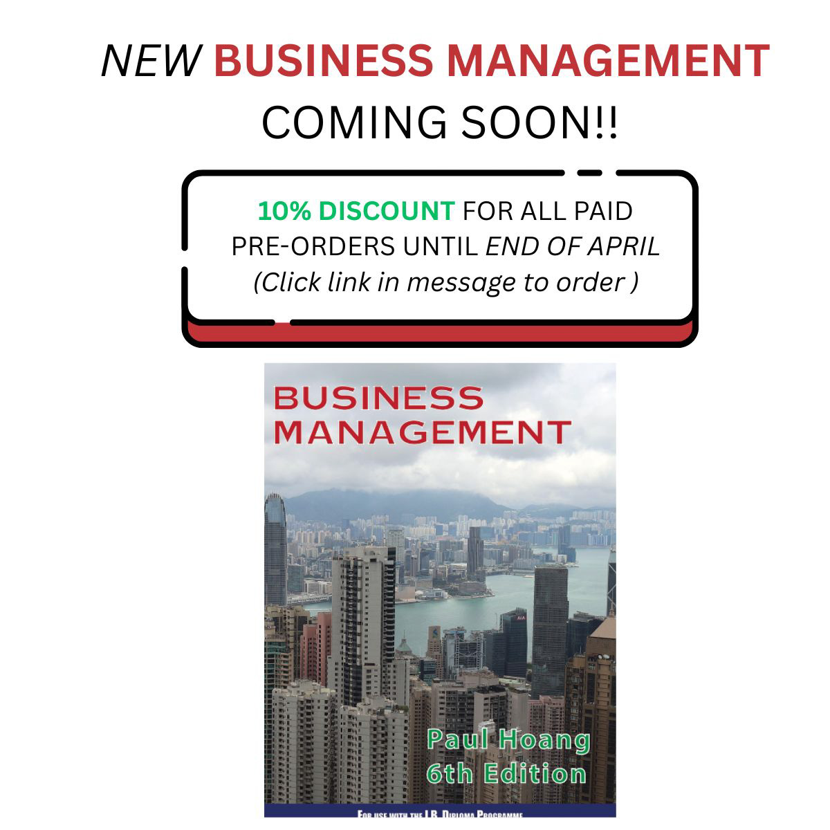 PRONINIB's tweet image. PRE-ORDER Business Management 6th Edition eBook/Book &amp;amp; Save 10%
Order 👉-proninib.com/product/336-bu…
Be among the first to access this highly anticipated release from Paul Hoang. #business #ib #ibdp #internationalstudents #internationaleducation #education #businessstudies