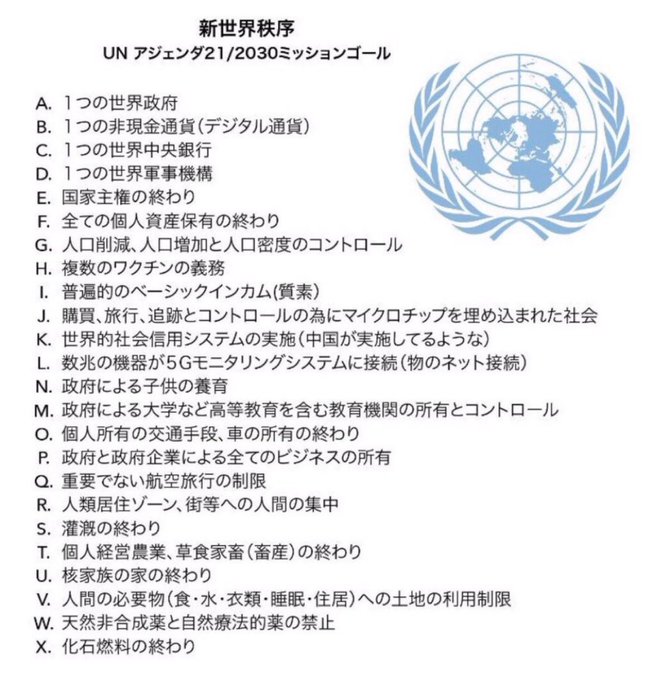 fine5546's tweet photo. ●「作家が政治の事を語ったら終わり」
というポストを見ました。
これは古い考えで、むしろ
「作家、スポーツ選手、ボクサー、Vtuberさん、アイドル等、日本国民全員が政治を語れるぐらいでないといけない」とポストするべきです。

今まで、政治に関心が無かった人が多かったため、
このような事態(帰化人よる内部からの日本乗っ取り)になっています。
政治にアンテナを張っていれば、現状をほとんどの日本人がやばいと気づけたはずです。
また、調べていれば固定ポスト(NWO)の内容まで辿りつけると思います。

「作家が政治の事を語ったら終わり」
ではなく
「日本を乗っ取られたら夢は終わり」です。
「作家、スポーツ選手、ボクサー、Vtuberさん、アイドル等」全員です。
住所特定や配信やSNS投稿も何もかも全部、監視されるようになります。

好きなことをしつつも政治にもアンテナを張るということが大事です。
そして、1人でも多くの人に現状を周りの方に伝えていきましょう。

※グレートリセットとは？(NWOと酷似していることがわかるかと思います)
①脱CO2を目指す 
②選挙を廃止し、一部のエリートが国を統治する 
③人々は自由を諦めなさい 
④飛行機、家、車は大企業（エリート）が所有する 
⑤人々は家や車の所有、旅行を諦めなさい 
⑥人々は通勤をやめ、オンライン勤務しなさい 
⑦人々は車が必要なら④からリースしなさい 
⑧CO2を排出する農業の廃止、肥料の禁止 
⑨CO2を排出する酪農の廃止、昆虫を食べなさい 
⑩アジアの水田はCO2を排出するから縮小しなさい 
⑪農業や食料品の提供は大企業の事業にする 

※動画時短の為、基本2倍速で視聴し、情報収集しましょう。2倍速で聴き取れない場合は速度落とすなど調整しましょう。