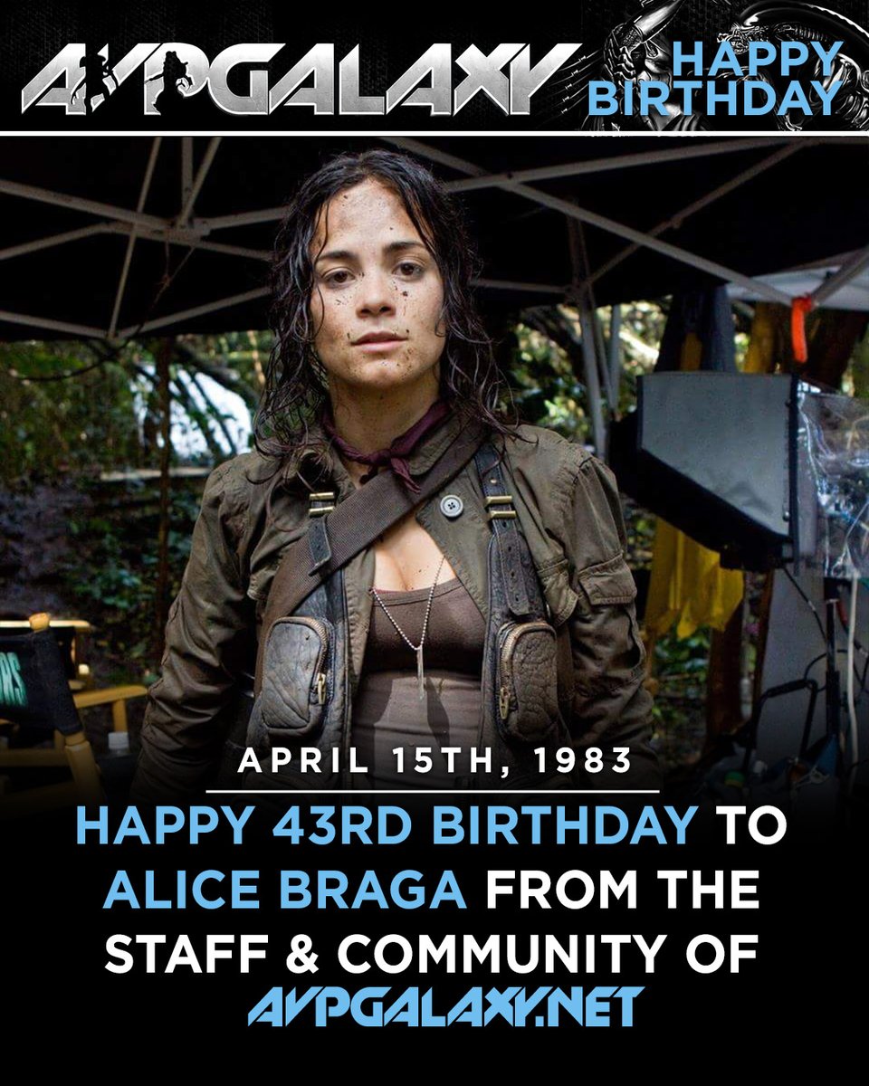 avpgalaxy's tweet image. The staff and community of Alien vs. Predator Galaxy would like to wish  Predators' Alice Braga a happy 43rd birthday! #AliceBraga #HappyBirthday #Predator #Predators