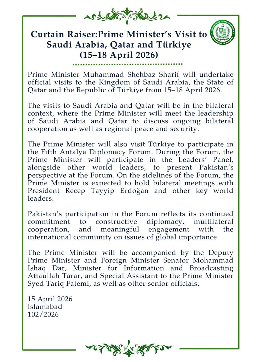 Ministry of Foreign Affairs - Pakistan tweet media