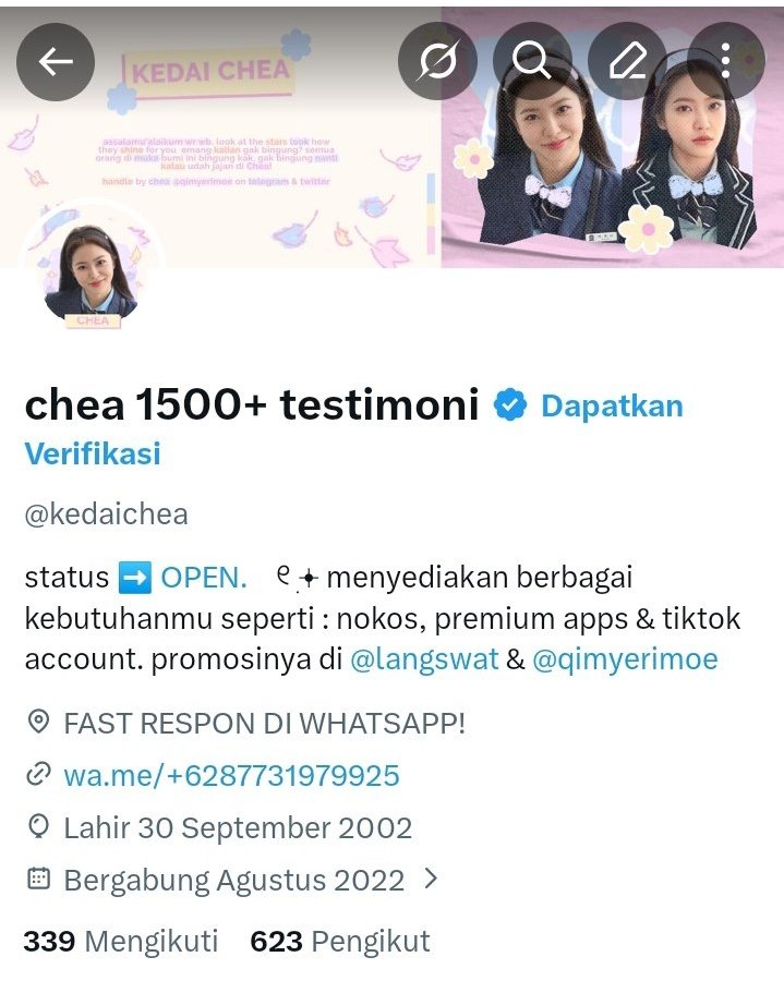 catujuta's tweet photo. Bismillahirrahmanirrahim, haii aku chea, akun utamaku di 🍣 sedih bangett!🥲 Jadi insyaallah kedepannya aku bakal promosi pakai akun ini, kalau kalian ragu karena ini akun baru bisa mampir ke testiku @cheatesti atau https://t.co/jfiAtfAUnz https://t.co/MhpRF3PvBD