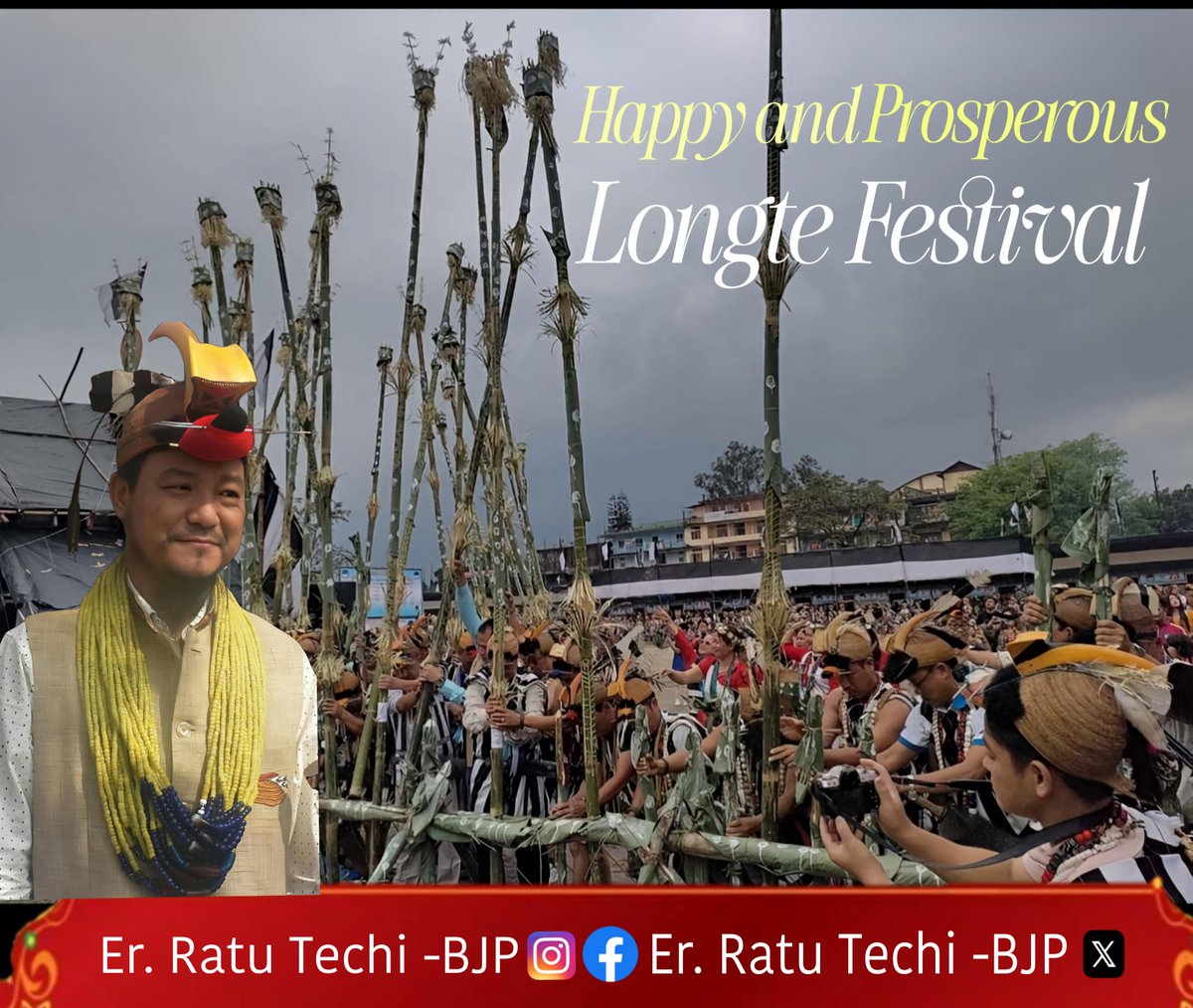ratutechi123's tweet photo. Warm greetings to all my fellow Nyishi brethren on the joyous occasion of Longte Festival.

May this festival strengthen our unity and usher in peace, prosperity, and well-being for all.

Wishing everyone a blessed and joyful celebration. https://t.co/1itA7ko8Sk