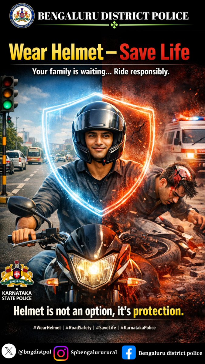 bngdistpol's tweet image. Helmet on. Worries gone.
Ride smart. Ride safe.
#HelmetOn 
#RideSafe
#StayAlive
#RoadSafety
#PublicSafety