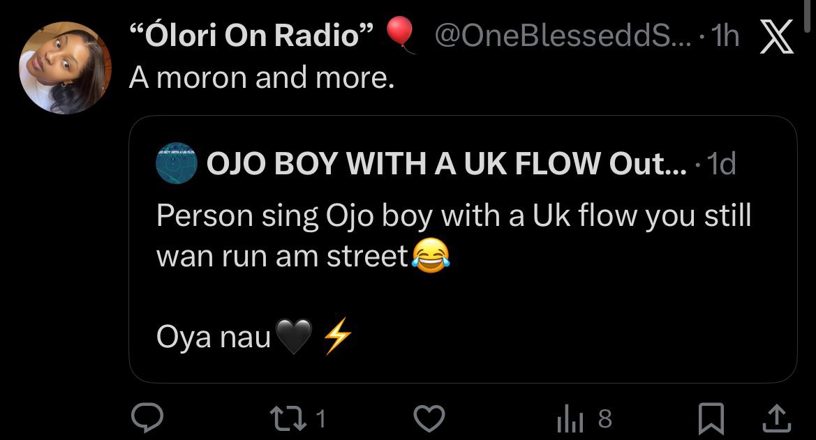 OJO BOY WITH A UK FLOW Out Now!! 🖤⚡️ tweet media