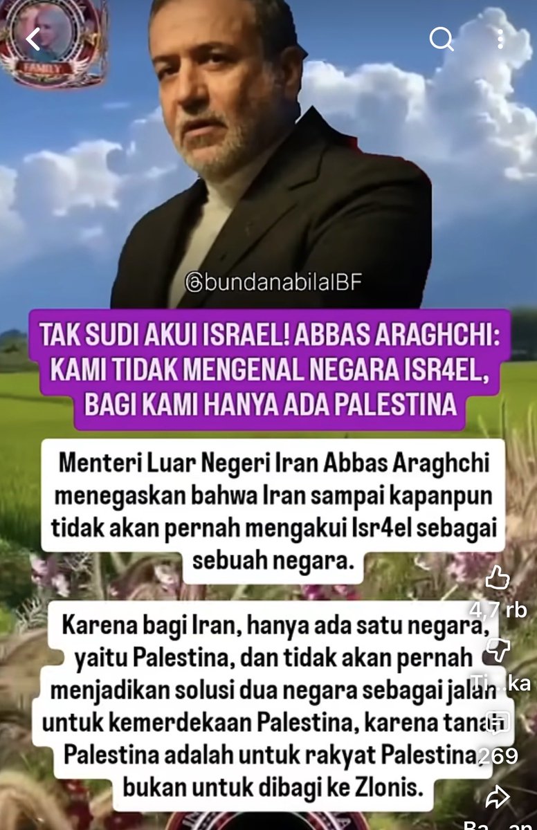 Berbeda dng Pemimpin negara Konoha yg mau akui aisrail dan menjaga dan jamin keamanan aisrail , ini sikap Iran yg konsisten