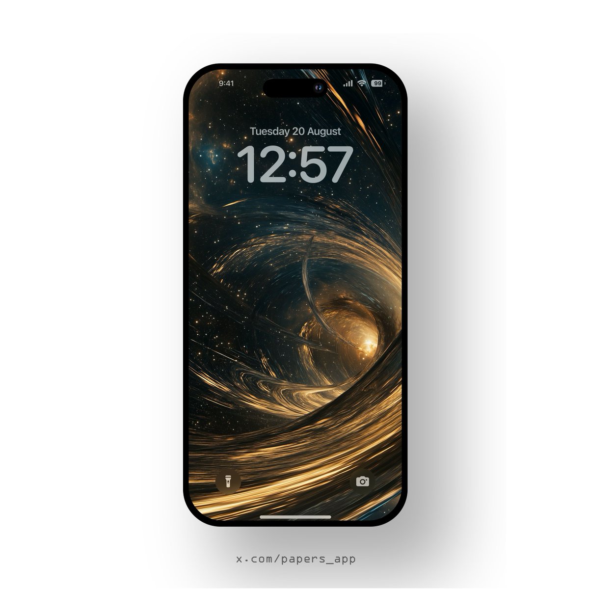 Papers_app's tweet image. Lost in the golden vortex. 🌌✨

#SpaceArt #CosmicVibes