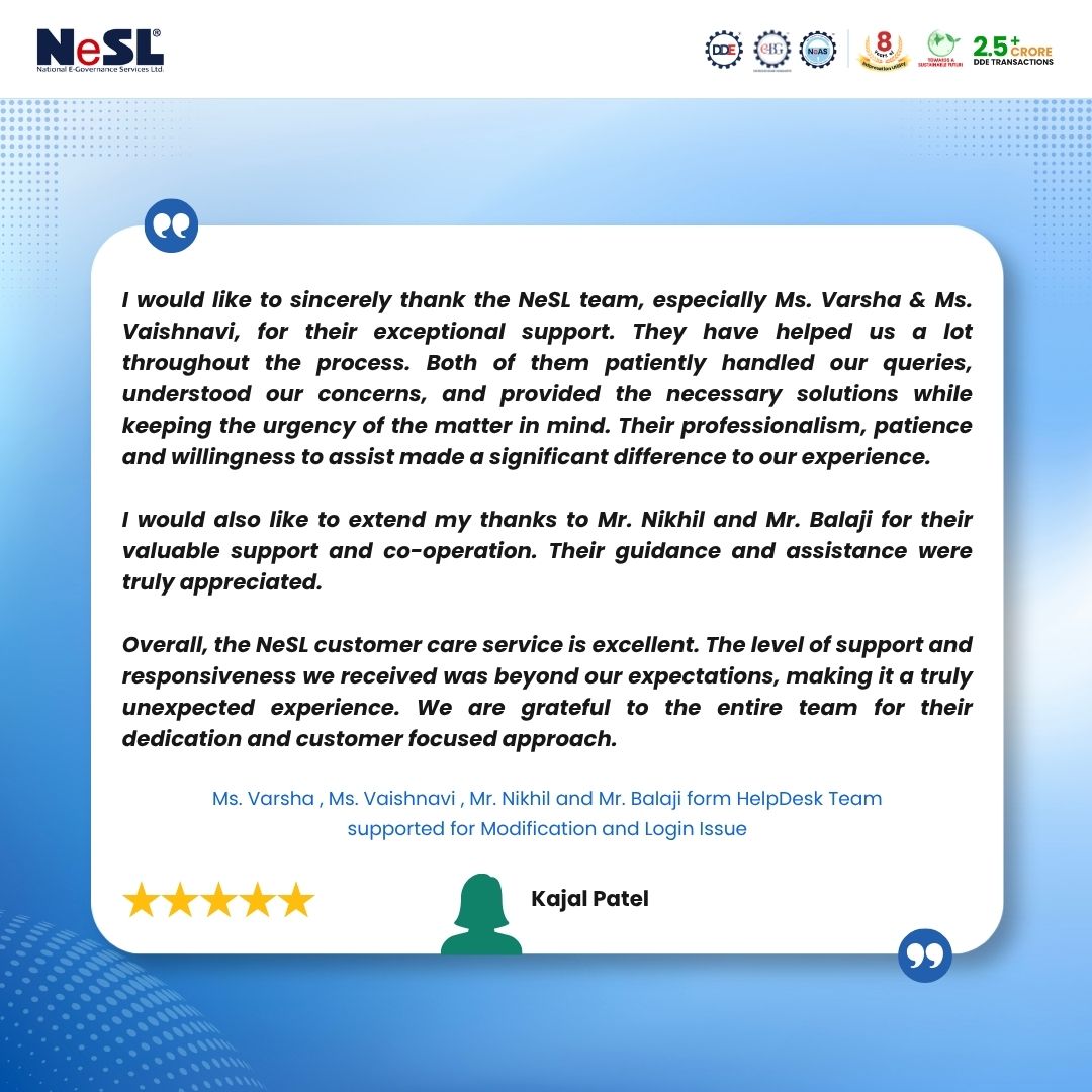 iunesl's tweet image. NeSL's Helpdesk Team facilitates both creditors &amp;amp; debtors to register &amp;amp; submit financial info or verify &amp;amp; authenticate the same.

For more details visit our website: nesl.co.in/iu-authenticat…

Your trust inspires us to keep delivering excellence every day.

#CustomerFeedback