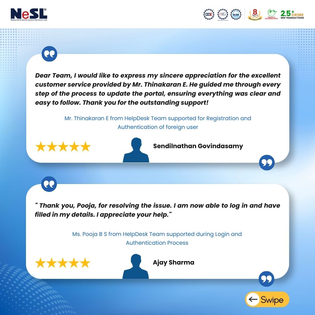 iunesl's tweet image. NeSL's Helpdesk Team facilitates both creditors &amp;amp; debtors to register &amp;amp; submit financial info or verify &amp;amp; authenticate the same.

For more details visit our website: nesl.co.in/iu-authenticat…

Your trust inspires us to keep delivering excellence every day.

#CustomerFeedback