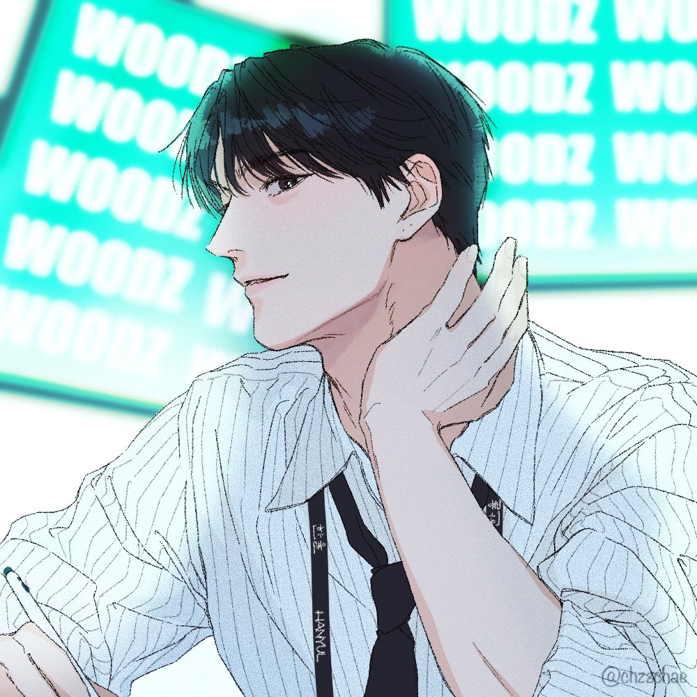 chzzchae's tweet photo. 회의 중, 진정 캐스터 상사와 눈이 마주침
#イラスト #digitalart #우즈 #WOODZ https://t.co/6X2RusUbWM