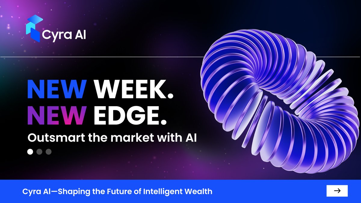 CyraAI_'s tweet photo. Cyra AI community βοΈπ€
New opportunities to stay ahead πβ‘οΈ
Build smarter strategies and grow with AI-powered insights π
Letβs make every move count.
#CyraAI #AI #Web3 #AIFinance #SmartInvesting #QuantStrategies https://t.co/z5w5LF8ODM