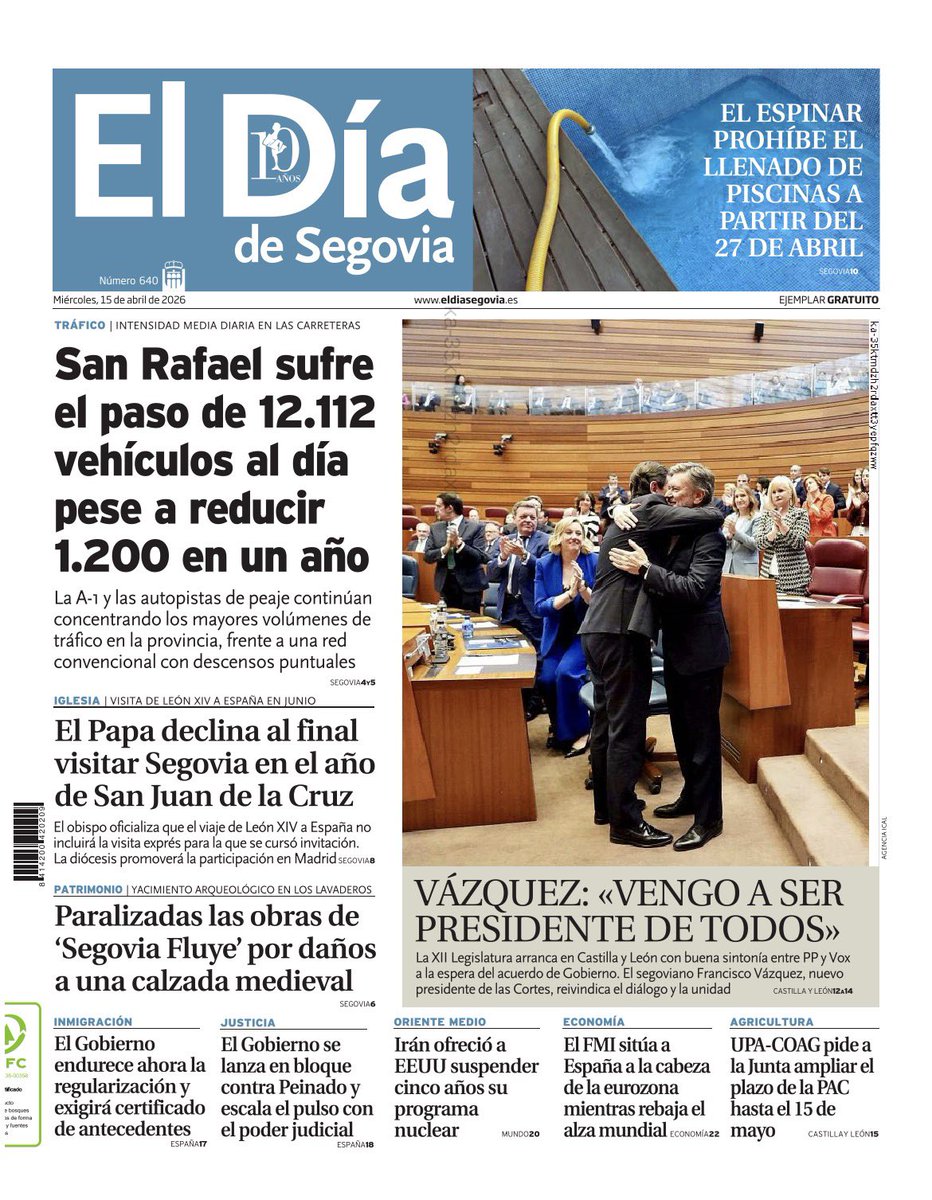 ‘San Rafael sufre el paso de 12.112 vehículos el día pese a reducir 1.200 al año’ // Vázquez: “Vengo a ser presidente de todos’

De lunes a viernes gratis en los principales puntos neurálgicos de la ciudad y la provincia.