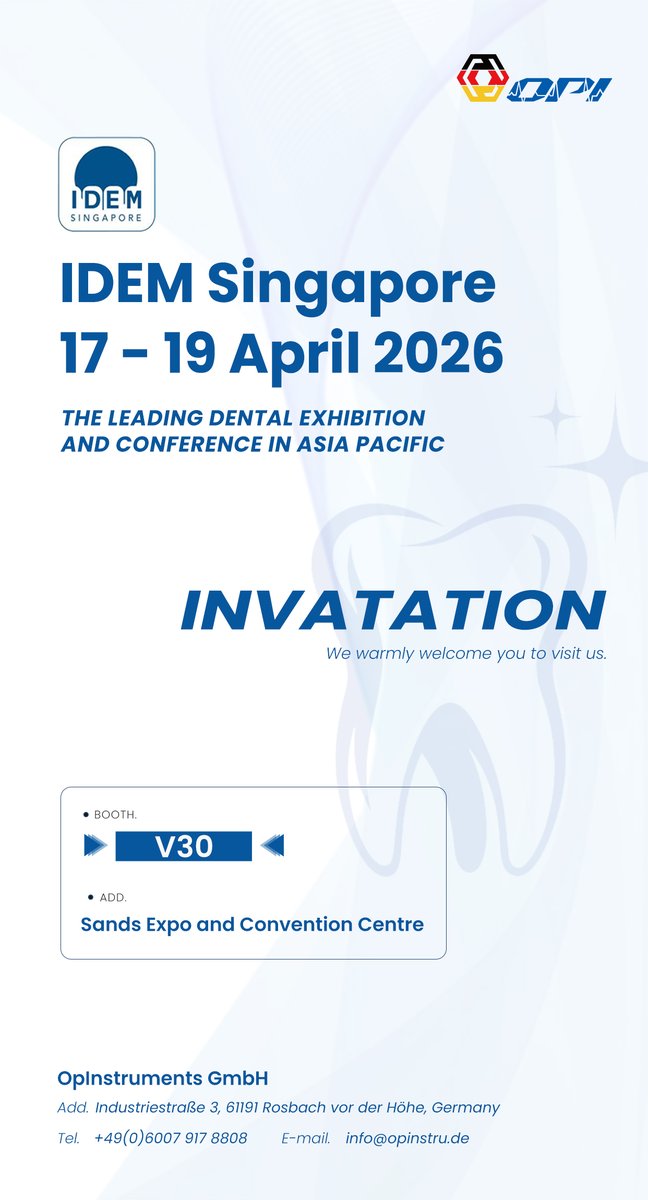 OPInstruments's tweet photo. #opi #dental #IDEM2026 #idemsingapore #dentalexcellence https://t.co/9hcZiDGc58