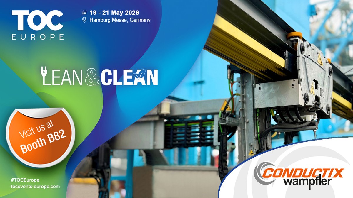 CxW_Global's tweet photo. Only a few weeks left until TOC Europe 2026 kicks off!

Our experts are already looking forward to your visit.

@TOCWorldwide #TOCeurope #ConductixWampfler #GreenPorts #SustainableShipping #PortTechnology #MorePerformanceLessEmissions #ContainerHandling #PortIndustry https://t.co/7e1kWEN9mY