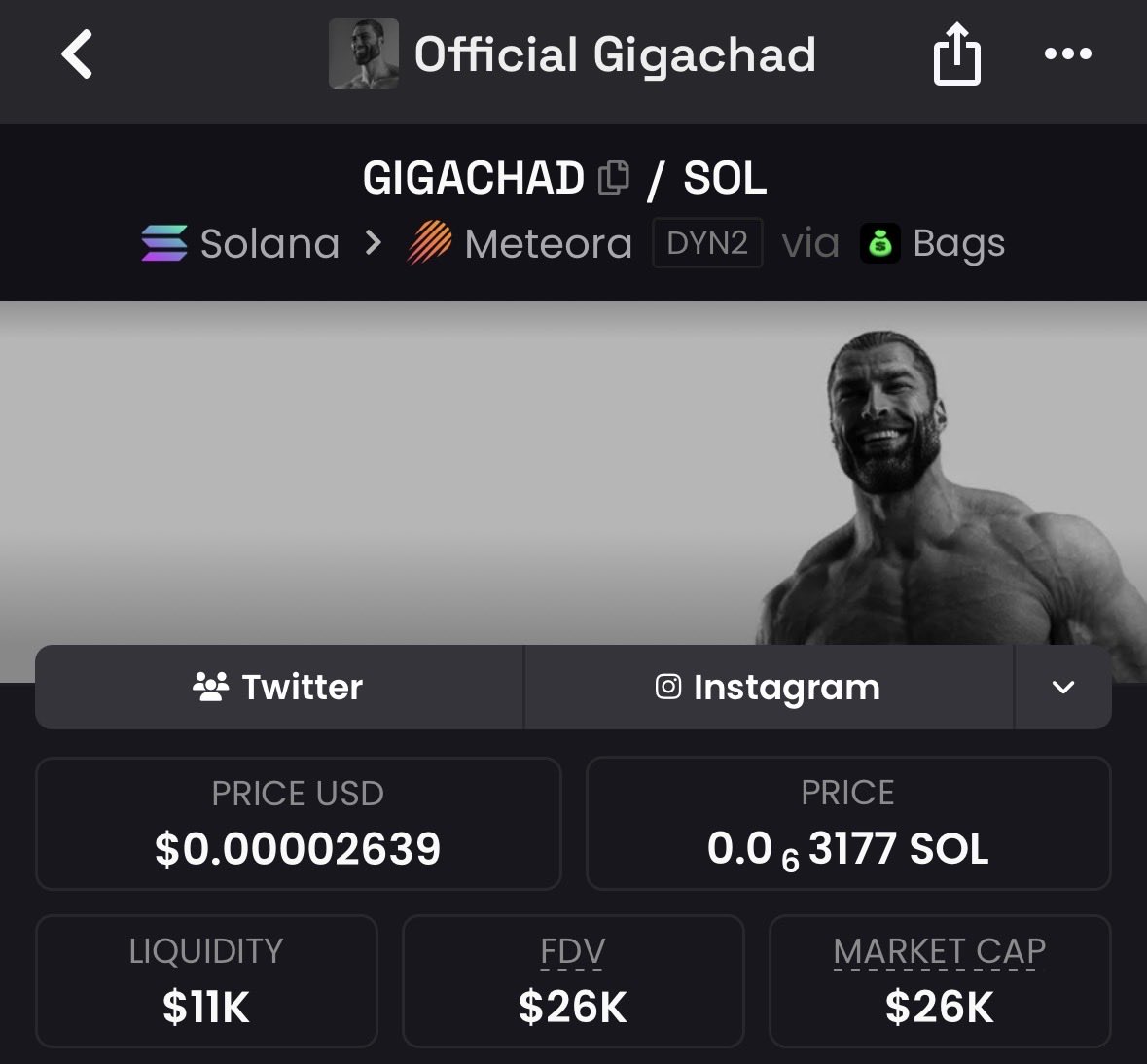 aresvlt's tweet image. the $gigachad founder has been actively claiming fees on @BagsApp 

we saw what $pepe on bags did today when fees were claimed (ran to 8m)

this previously hit a billion mc 

$gigachad on @BagsApp 

AKuryic4cQ55EMfhvSGTdAXydQYLtRy6u8EfGdLRBAGS