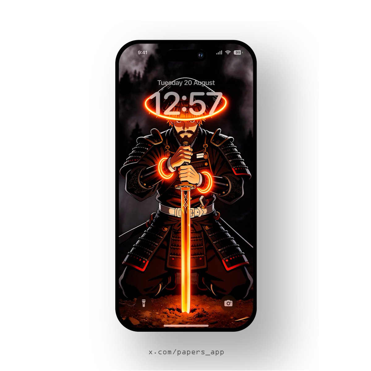 Papers_app's tweet image. Forged in fire, standing in silence ⚔️🔥#Samurai #AMOLED