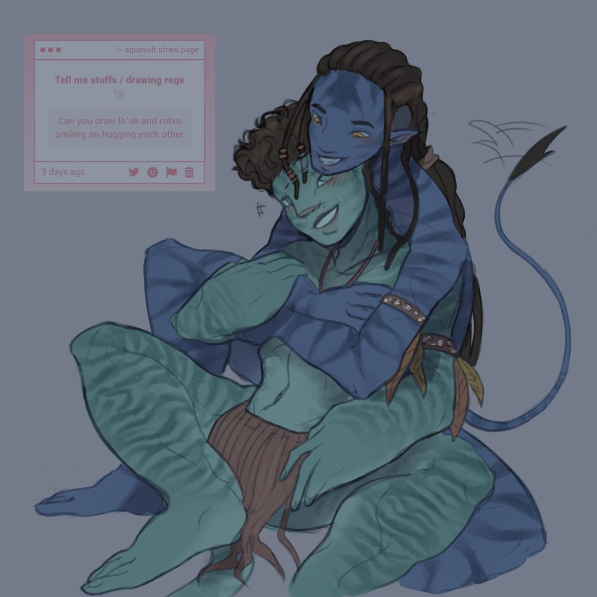 Best I could manage in 20 minutes before work ANYWAY #loro 
Send me stuff --> aquavolt.straw.page