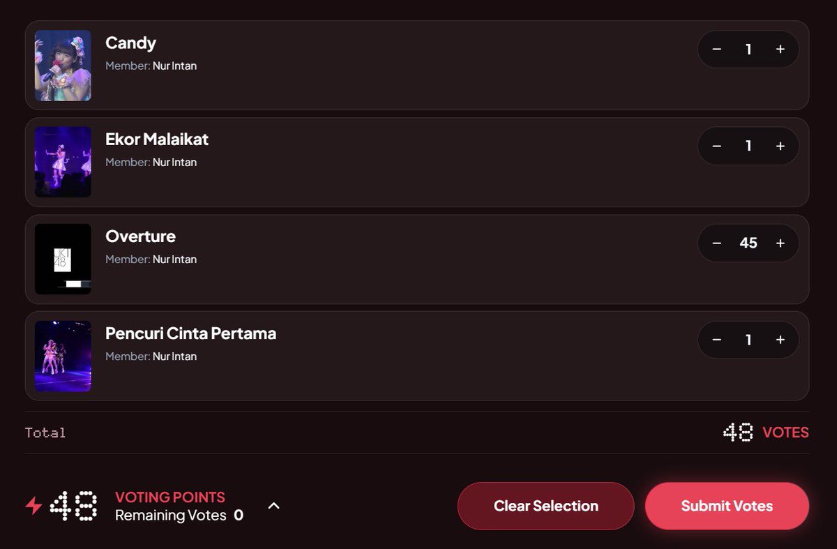 nurholicID's tweet image. 48 pertama 🫡

#DIKNUYOVERTURE 
#AngelsTaleOfLove
#EverybodyGetCandy 🍭
#PetiteGirls
#Candy3Generasi
#FutureBloom 🌷
#IJEnoHatsukoi 🕵️‍♀️💛💚🩷
#FirstLoveMystery 🔎
#INTelejen

#JKT48RequestHour2026