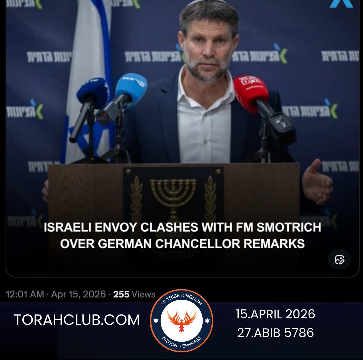 🔔''Won’t be forced into ghettos again': Israeli envoy to Berlin clashes with FM Smotrich after he slams German chancellor over settlement criticism' - <a href="/all_israel_news/">All Israel News</a> <a href="/bezalelsm/">בצלאל סמוטריץ'</a> 
t.me/nationephraim/…